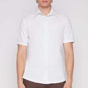 Projek Raw White Knit Short Sleeve Shirt